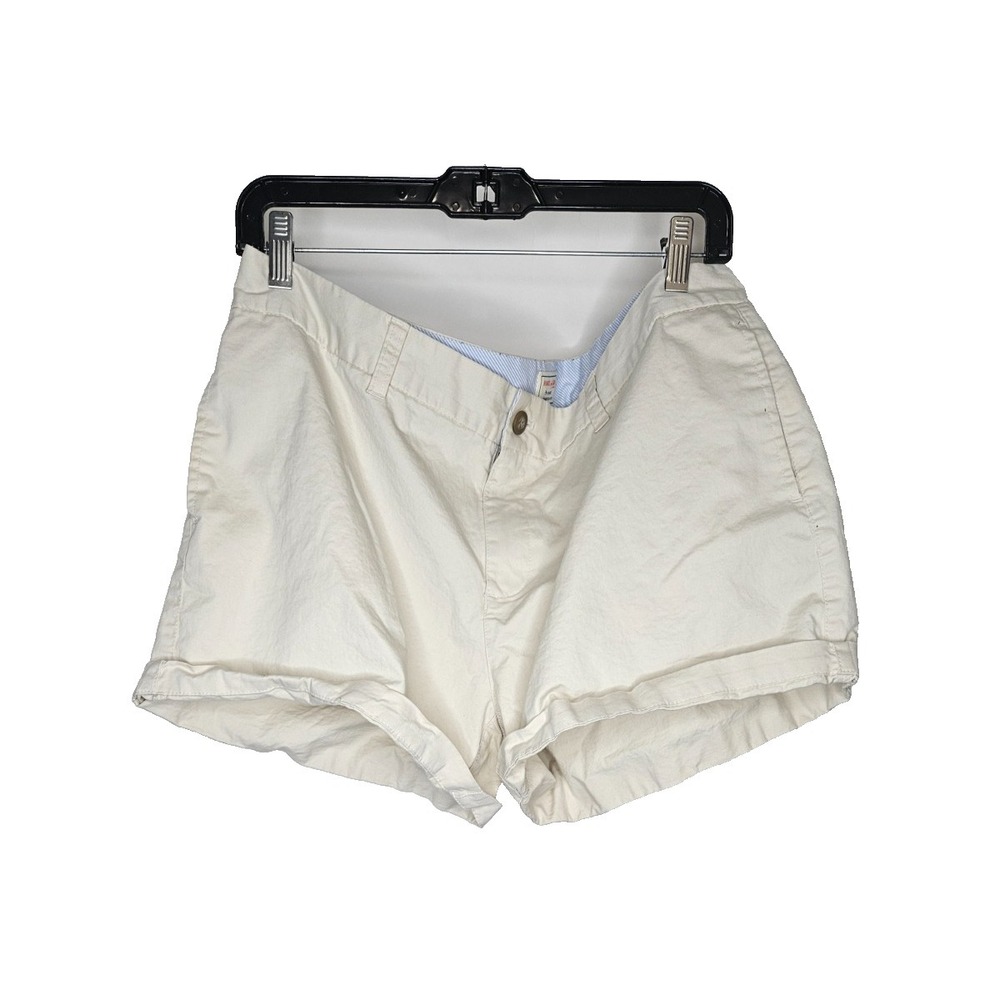 GAP‎ Khakis 4" Shorts Women Size 16 Beige Cuffed Classic Casual Preppy Casual
